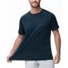 imageMens Cooling Ice Silk Running Shirts Quick Dry Short Sleeve Athletic Gym TShirts UPF 50 Outdoor Workout TshirtsBlue Ink Heather