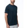 imageMens Cooling Ice Silk Running Shirts Quick Dry Short Sleeve Athletic Gym TShirts UPF 50 Outdoor Workout TshirtsBlue Ink Heather
