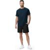 imageMens Cooling Ice Silk Running Shirts Quick Dry Short Sleeve Athletic Gym TShirts UPF 50 Outdoor Workout TshirtsBlue Ink Heather