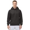 imageTHE GYM PEOPLE Mens Fleece Pullover Hoodie Loose Fit Ultra Soft Hooded Sweatshirt With PocketsIron Black