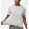 imageTHE GYM PEOPLE Mens Workout TShirts Short Sleeve Breathable UPF 50 Outdoor Athletic Running Tee TopsLight Grey