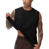 imageTHE GYM PEOPLE Mens Workout Tank Top UPF 50 Sleeveless Quick Dry Athletic Shirts Casual Running Muscle ShirtsBlack