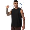 imageTHE GYM PEOPLE Mens Workout Tank Top UPF 50 Sleeveless Quick Dry Athletic Shirts Casual Running Muscle ShirtsBlack