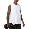 imageTHE GYM PEOPLE Mens Workout Tank Top UPF 50 Sleeveless Quick Dry Athletic Shirts Casual Running Muscle ShirtsWhite