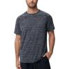 imageMens Cooling Ice Silk Running Shirts Quick Dry Short Sleeve Athletic Gym TShirts UPF 50 Outdoor Workout TshirtsBlue Grey Heather