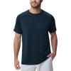 imageMens Cooling Ice Silk Running Shirts Quick Dry Short Sleeve Athletic Gym TShirts UPF 50 Outdoor Workout TshirtsBlue Ink Heather