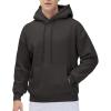 imageTHE GYM PEOPLE Mens Fleece Pullover Hoodie Loose Fit Ultra Soft Hooded Sweatshirt With PocketsIron Black