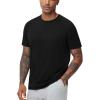 imageTHE GYM PEOPLE Mens Workout TShirts Short Sleeve Breathable UPF 50 Outdoor Athletic Running Tee TopsBlack