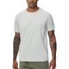 imageTHE GYM PEOPLE Mens Workout TShirts Short Sleeve Breathable UPF 50 Outdoor Athletic Running Tee TopsLight Grey