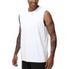imageTHE GYM PEOPLE Mens Workout Tank Top UPF 50 Sleeveless Quick Dry Athletic Shirts Casual Running Muscle ShirtsWhite