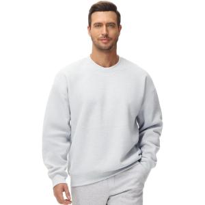 imageTHE GYM PEOPLE Mens Fleece Crewneck Sweatshirt Thick Loose fit Soft Basic Pullover SweatshirtGrey
