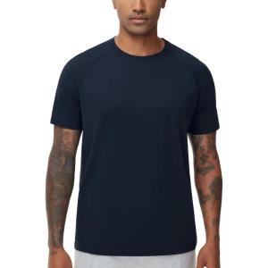 imageTHE GYM PEOPLE Mens Workout TShirts Short Sleeve Breathable UPF 50 Outdoor Athletic Running Tee TopsNavy Blue