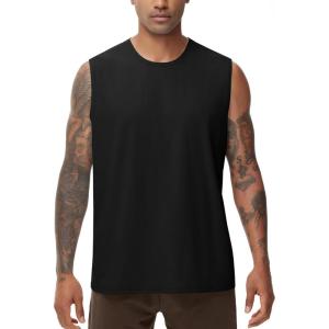 imageTHE GYM PEOPLE Mens Workout Tank Top UPF 50 Sleeveless Quick Dry Athletic Shirts Casual Running Muscle ShirtsBlack
