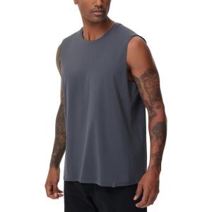 imageTHE GYM PEOPLE Mens Workout Tank Top UPF 50 Sleeveless Quick Dry Athletic Shirts Casual Running Muscle ShirtsDark Grey