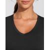 imageTHE GYM PEOPLE Womens VNeck Crop Workout TShirts Slim Fit Basic Short Sleeve Yoga Casual Tee TopsBlack