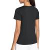 imageTHE GYM PEOPLE Womens VNeck Workout Shirts Short Sleeve Breathable Basic Yoga Athletic TShirtsBlack