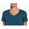 imageTHE GYM PEOPLE Womens VNeck Workout Shirts Short Sleeve Breathable Basic Yoga Athletic TShirtsDark Blue Green