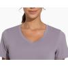 imageTHE GYM PEOPLE Womens VNeck Workout Shirts Short Sleeve Breathable Basic Yoga Athletic TShirtsGrey Purple