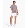 imageTHE GYM PEOPLE Womens VNeck Workout Shirts Short Sleeve Breathable Basic Yoga Athletic TShirtsGrey Purple