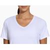 imageTHE GYM PEOPLE Womens VNeck Workout Shirts Short Sleeve Breathable Basic Yoga Athletic TShirtsWhite