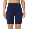 imageTHE GYM PEOPLE Womens High Waist Workout Yoga Shorts Tummy Control Stretchy Biker Running Athletic ShortsBlue