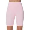 imageTHE GYM PEOPLE Womens High Waist Workout Yoga Shorts Tummy Control Stretchy Biker Running Athletic ShortsLight Pink