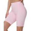 imageTHE GYM PEOPLE Womens High Waist Workout Yoga Shorts Tummy Control Stretchy Biker Running Athletic ShortsLight Pink