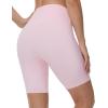 imageTHE GYM PEOPLE Womens High Waist Workout Yoga Shorts Tummy Control Stretchy Biker Running Athletic ShortsLight Pink