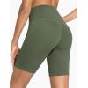 imageTHE GYM PEOPLE Womens High Waist Workout Yoga Shorts Tummy Control Stretchy Biker Running Athletic ShortsOlive Green