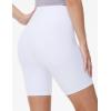 imageTHE GYM PEOPLE Womens High Waist Workout Yoga Shorts Tummy Control Stretchy Biker Running Athletic ShortsWhite