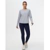 imageTHE GYM PEOPLE Womens Long Sleeve Workout Shirts Side Slits Athletic Yoga Tee Tops with Thumb HoleHeather Grey
