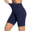 imageTHE GYM PEOPLE Womens High Waist Workout Yoga Shorts Tummy Control Stretchy Biker Running Athletic ShortsBlue