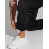 imageTHE GYM PEOPLE Mens Baggy Sweatpants Fleece Drawstring Straight Leg Open Bottom Workout Pants with PocketsBlack