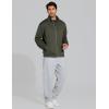 imageTHE GYM PEOPLE Mens Baggy Sweatpants Fleece Drawstring Straight Leg Open Bottom Workout Pants with PocketsHeather Grey