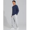imageTHE GYM PEOPLE Mens Baggy Sweatpants Fleece Drawstring Straight Leg Open Bottom Workout Pants with PocketsHeather Grey