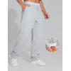 imageTHE GYM PEOPLE Mens Baggy Sweatpants Fleece Drawstring Straight Leg Open Bottom Workout Pants with PocketsHeather Grey