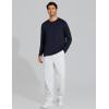 imageTHE GYM PEOPLE Mens Baggy Sweatpants Fleece Drawstring Straight Leg Open Bottom Workout Pants with PocketsHeather White