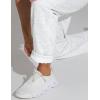 imageTHE GYM PEOPLE Mens Baggy Sweatpants Fleece Drawstring Straight Leg Open Bottom Workout Pants with PocketsHeather White