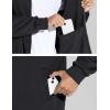 imageTHE GYM PEOPLE Mens Fleece Full Zip Up Sweatshirts Mock Neck Long Sleeves Workout Jacket with PocketsBlack