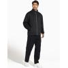 imageTHE GYM PEOPLE Mens Fleece Full Zip Up Sweatshirts Mock Neck Long Sleeves Workout Jacket with PocketsBlack