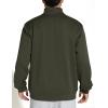 imageTHE GYM PEOPLE Mens Fleece Full Zip Up Sweatshirts Mock Neck Long Sleeves Workout Jacket with PocketsDark Brown