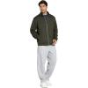 imageTHE GYM PEOPLE Mens Fleece Full Zip Up Sweatshirts Mock Neck Long Sleeves Workout Jacket with PocketsDark Brown