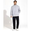 imageTHE GYM PEOPLE Mens Fleece Full Zip Up Sweatshirts Mock Neck Long Sleeves Workout Jacket with PocketsHeather Grey