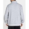 imageTHE GYM PEOPLE Mens Fleece Full Zip Up Sweatshirts Mock Neck Long Sleeves Workout Jacket with PocketsHeather Grey