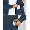 imageTHE GYM PEOPLE Mens Fleece Full Zip Up Sweatshirts Mock Neck Long Sleeves Workout Jacket with PocketsNavy Blue