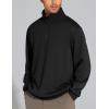 imageTHE GYM PEOPLE Mens Half Zip Sweatshirt Long Sleeve Fleece Pullover Basic Workout TopsBlack