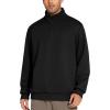imageTHE GYM PEOPLE Mens Half Zip Sweatshirt Long Sleeve Fleece Pullover Basic Workout TopsBlack