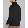 imageTHE GYM PEOPLE Mens Half Zip Sweatshirt Long Sleeve Fleece Pullover Basic Workout TopsBlack