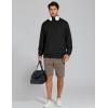 imageTHE GYM PEOPLE Mens Half Zip Sweatshirt Long Sleeve Fleece Pullover Basic Workout TopsBlack