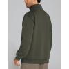 imageTHE GYM PEOPLE Mens Half Zip Sweatshirt Long Sleeve Fleece Pullover Basic Workout TopsDark Brown